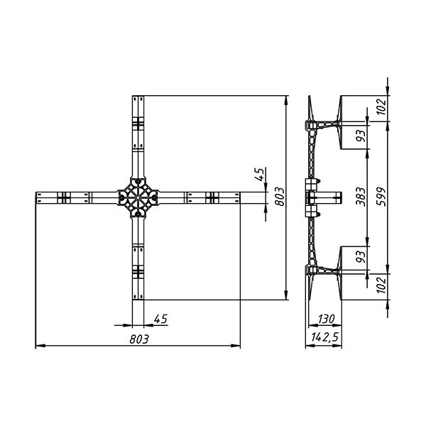 Устройство для подвеса муфты и запаса кабеля УПМК-600-800П в Москве